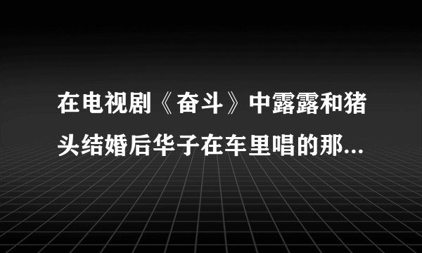 在电视剧《奋斗》中露露和猪头结婚后华子在车里唱的那首歌曲叫什么名字？