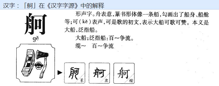 “舸”怎么读？