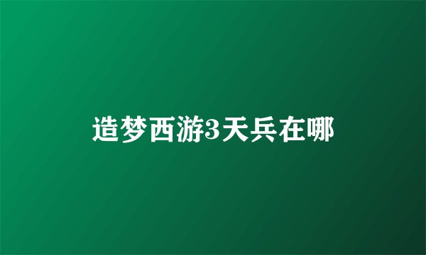 造梦西游3天兵在哪