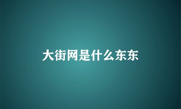 大街网是什么东东