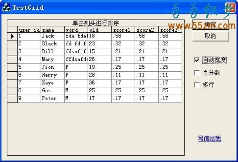 DataGrid控件的简介