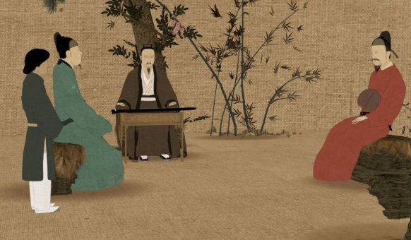 求《听琴图》原文及翻译。