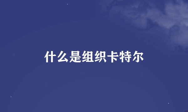 什么是组织卡特尔