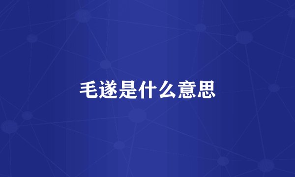 毛遂是什么意思