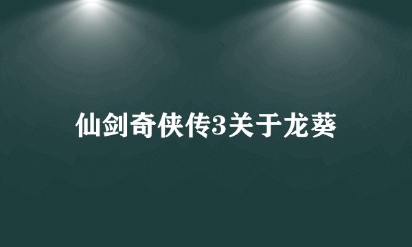 仙剑奇侠传3关于龙葵