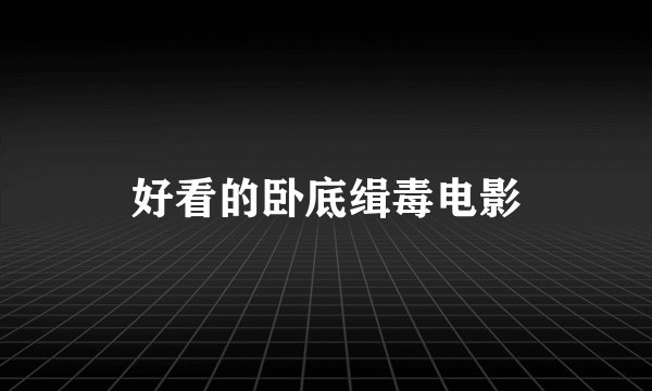 好看的卧底缉毒电影