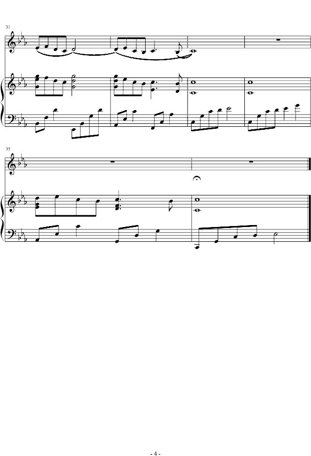 求神秘园之歌的小提琴独奏曲谱