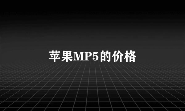 苹果MP5的价格