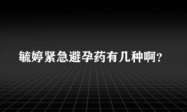 毓婷紧急避孕药有几种啊？