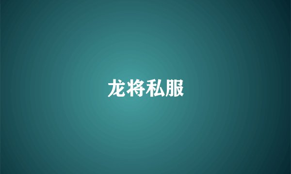 龙将私服