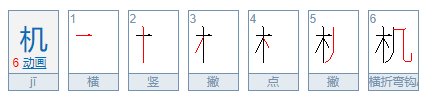 机的笔顺是什么?