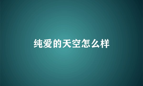 纯爱的天空怎么样