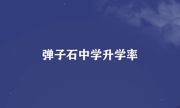 弹子石中学升学率