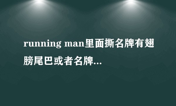 running man里面撕名牌有翅膀尾巴或者名牌变大的都是哪几期?