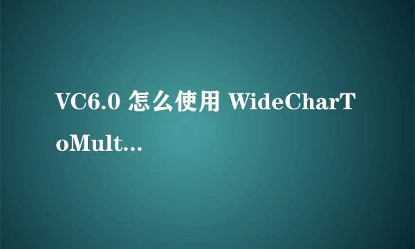 VC6.0 怎么使用 WideCharToMultiByte 函数