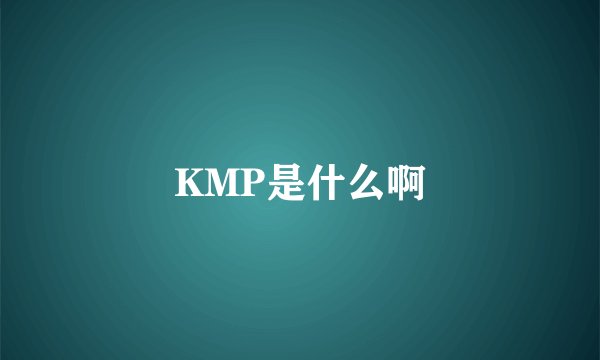 KMP是什么啊
