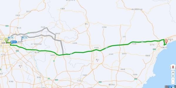 北京到秦皇岛多少公里