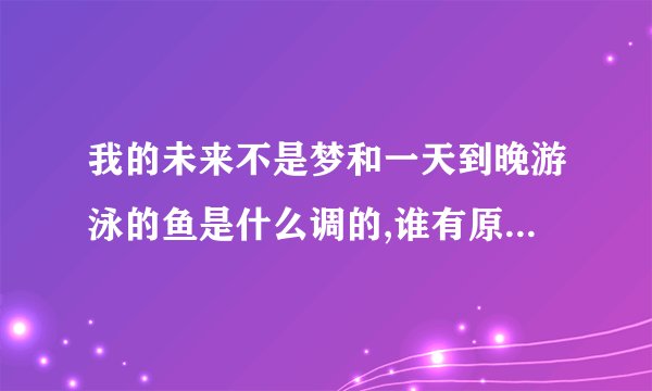 我的未来不是梦和一天到晚游泳的鱼是什么调的,谁有原调吉他谱？词曲作者是张雨生本人么？