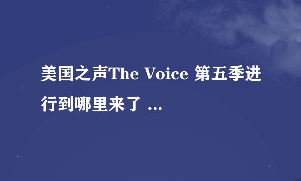 美国之声The Voice 第五季进行到哪里来了 他们的赛制是怎么样的 。。
