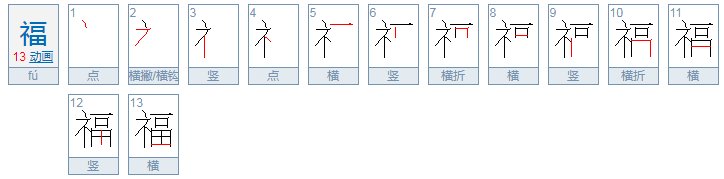 篆书福字写法是什么？