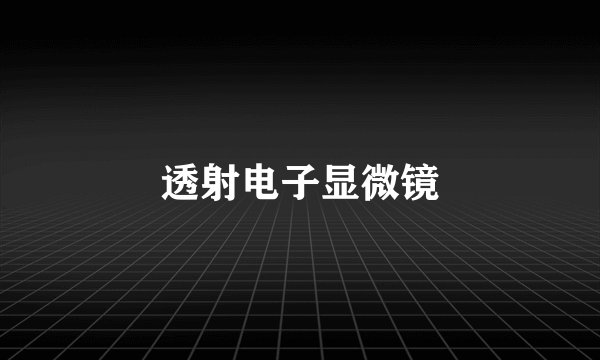 透射电子显微镜