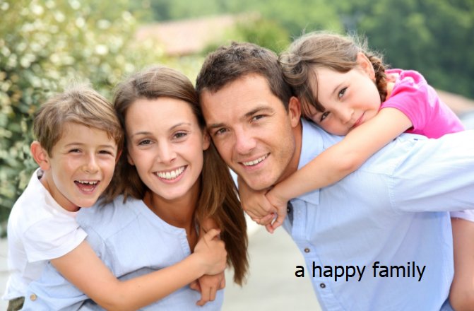 快乐一家人用英语怎么说?