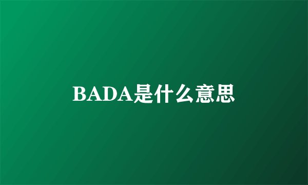 BADA是什么意思