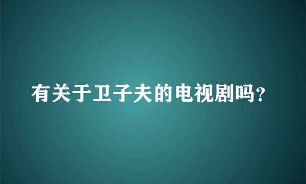 有关于卫子夫的电视剧吗？