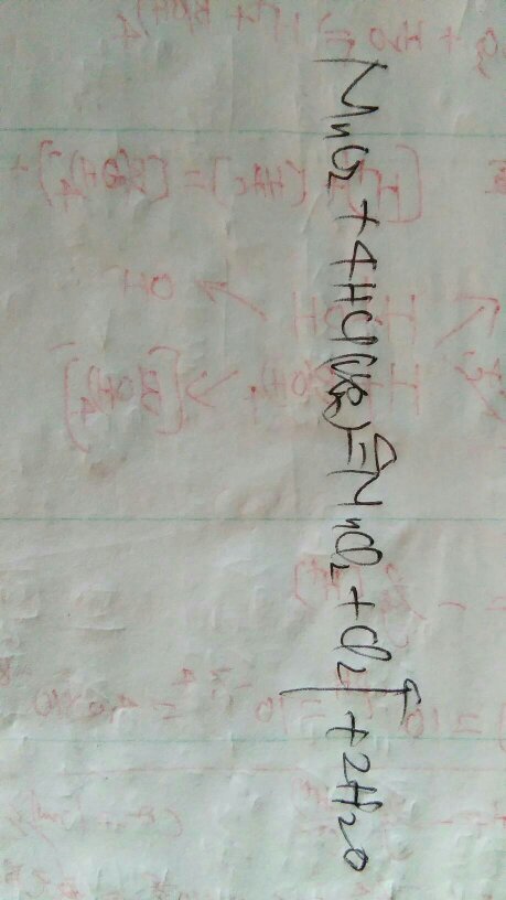 二氧化锰与浓盐酸反应的化学方程式