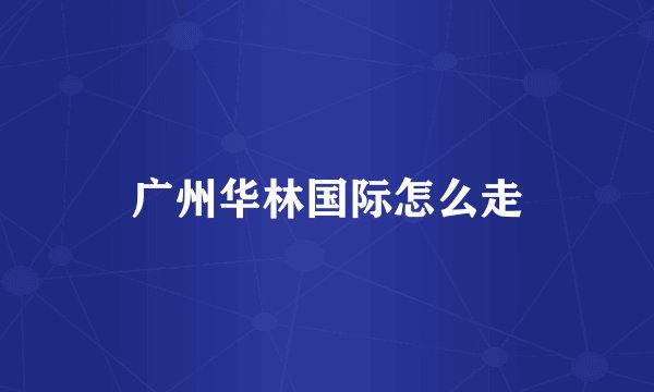 广州华林国际怎么走