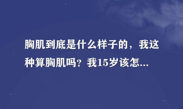 胸肌到底是什么样子的，我这种算胸肌吗？我15岁该怎么练出胸肌？