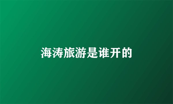 海涛旅游是谁开的