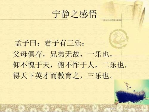人生三大乐事是什么?