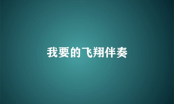 我要的飞翔伴奏