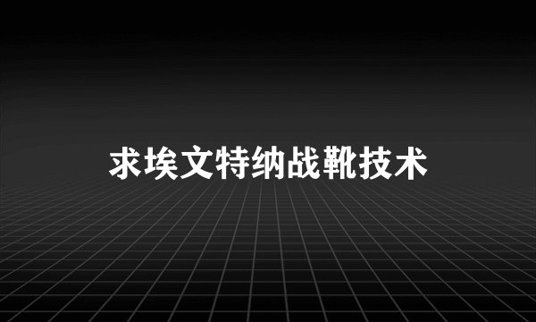 求埃文特纳战靴技术