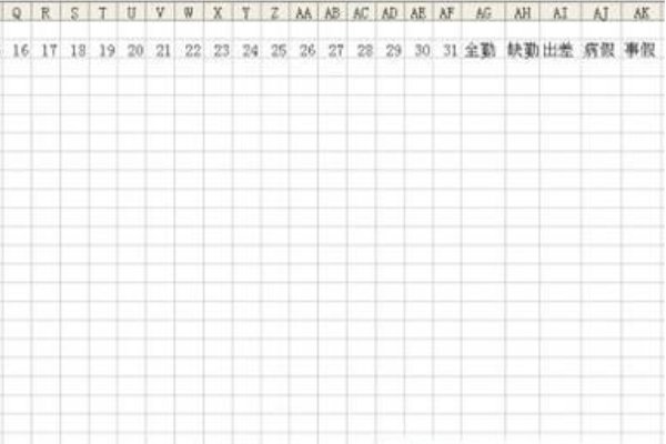 怎么制作公司的考勤表？