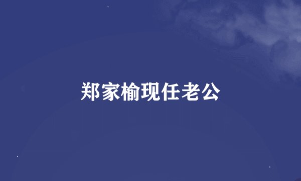 郑家榆现任老公