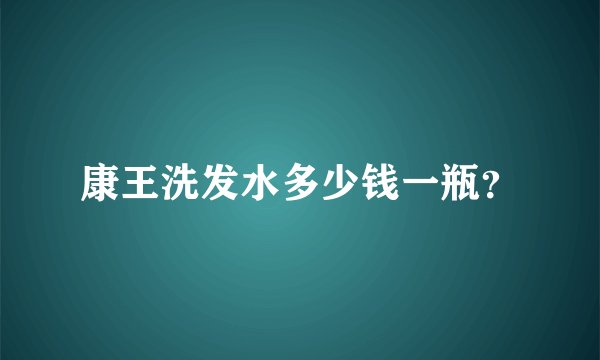康王洗发水多少钱一瓶？