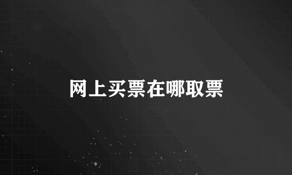 网上买票在哪取票