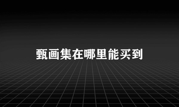 甄画集在哪里能买到