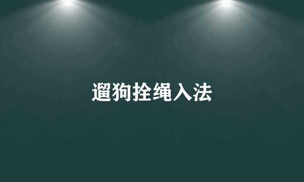 遛狗拴绳入法
