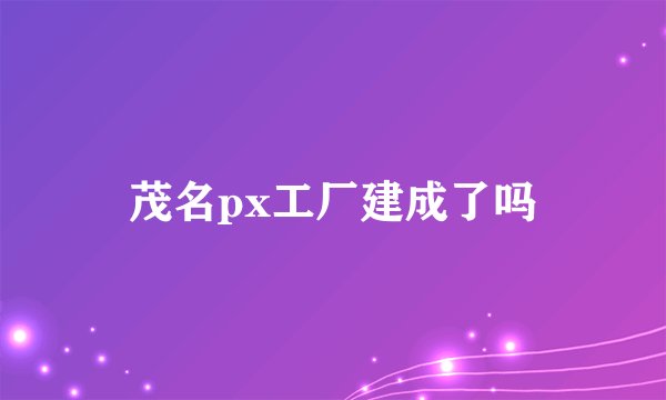 茂名px工厂建成了吗