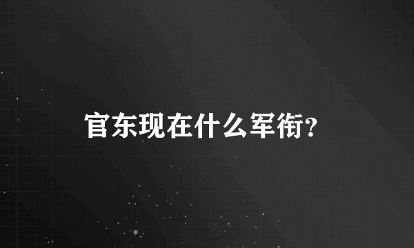 官东现在什么军衔？