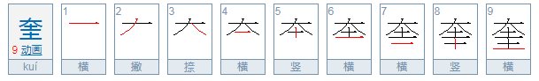 奎的拼音