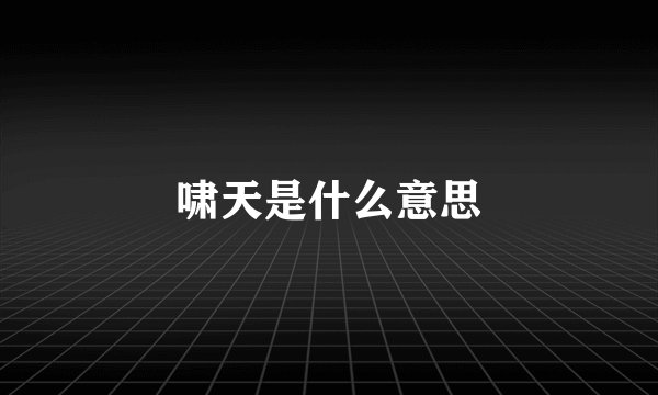 啸天是什么意思