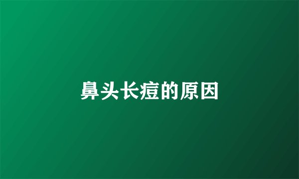 鼻头长痘的原因