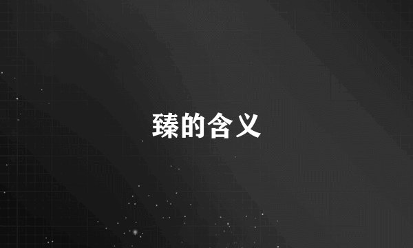 臻的含义