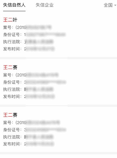 全国失信被执行人名单如何查询