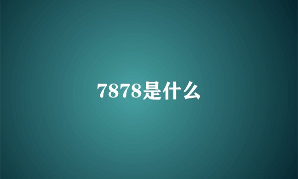 7878是什么