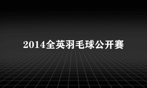 2014全英羽毛球公开赛